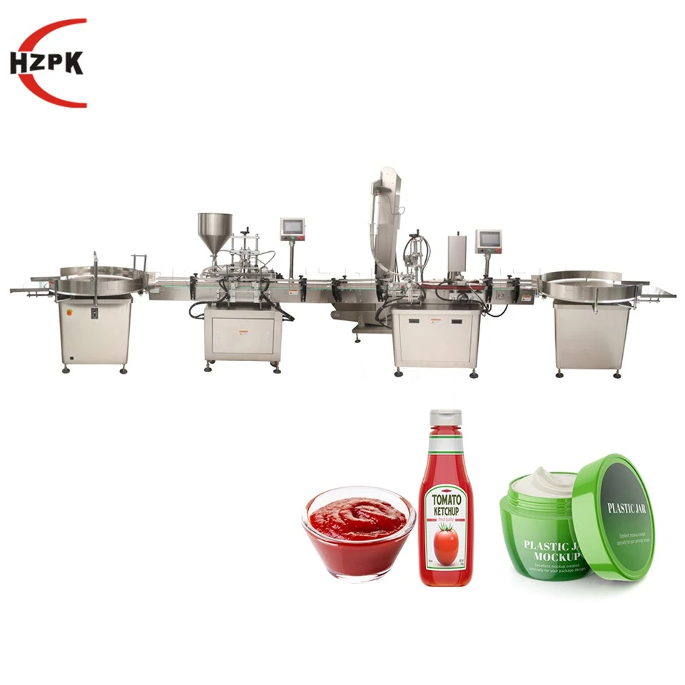 Auto 2-Head Paste Filling Capping And Labeling Machine